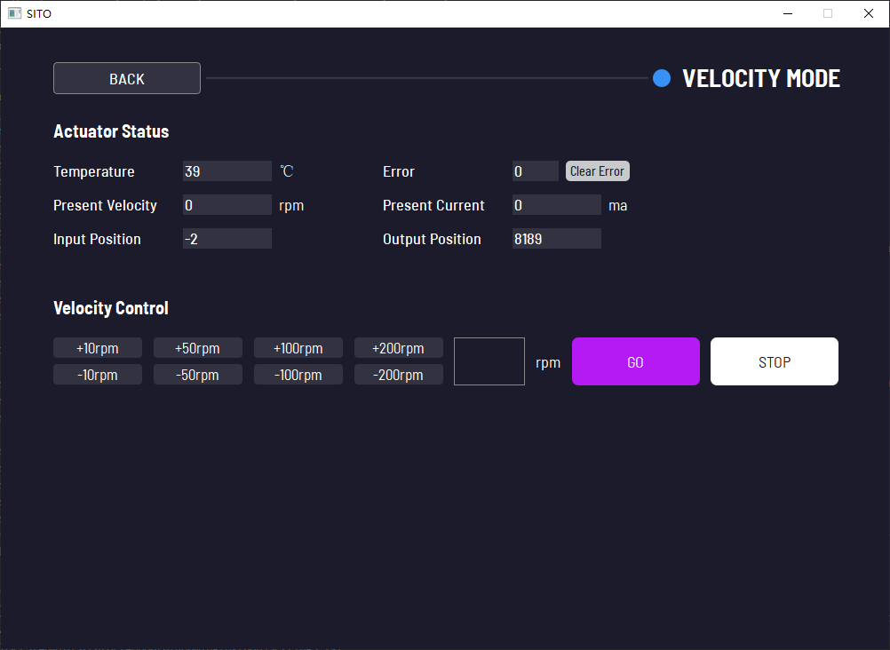 velocity mode