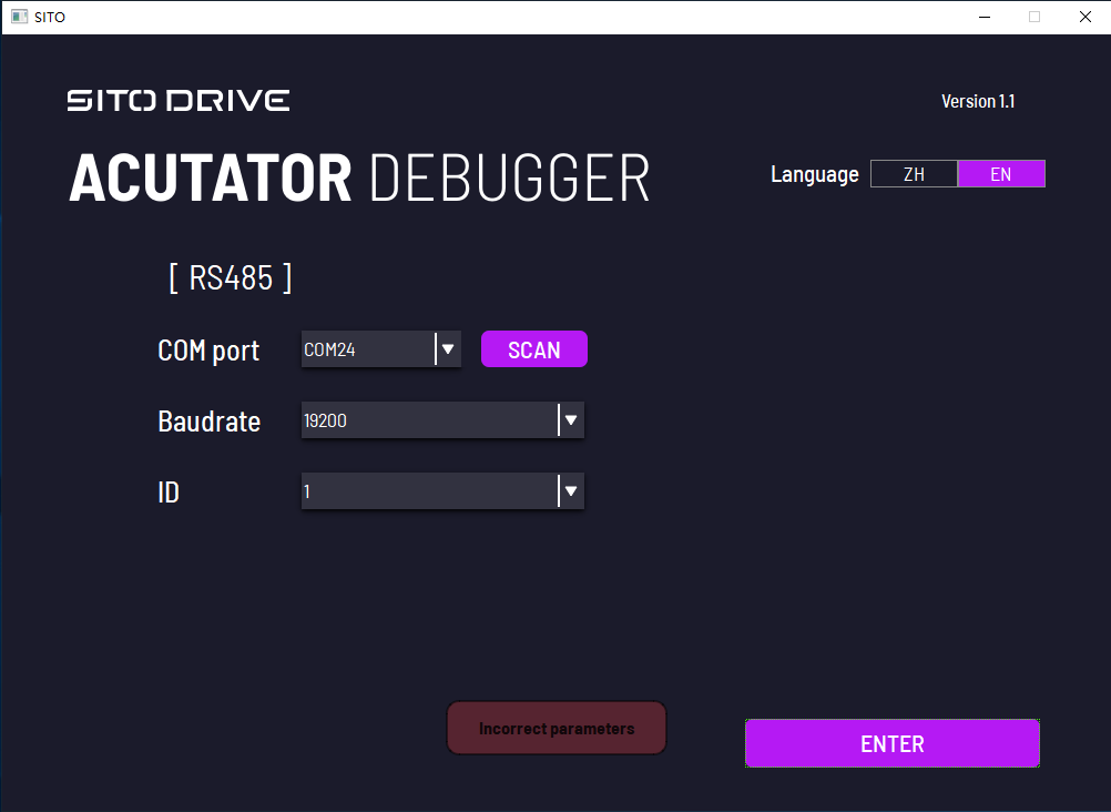 Incorrect parameters